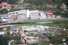 Vue aérienne de Querceta à Ripa-Pozzi-Querceta-Ponterosso dans le département Toscane, Italie