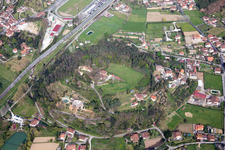 Vue aérienne de Camaiore dans le département Toscane, Italie