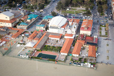 Viareggio dans le département Lucca, Italie vue d'en haut