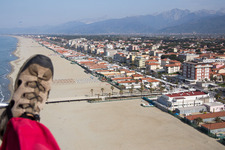 Lido di Camaiore dans le département Toscane, Italie vue d'en haut