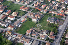 Vue aérienne de Donzella dans le département Vénétie, Italie