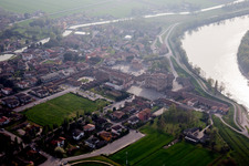 Vue aérienne de Mesola dans le département Ferrara, Italie