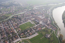 Mesola dans le département Ferrara, Italie d'en haut