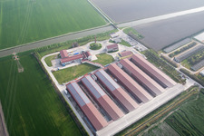 Vue oblique de Codigoro dans le département Ferrara, Italie