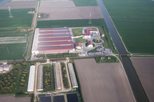 Codigoro dans le département Ferrara, Italie vue d'en haut