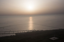 Vue aérienne de Casalborsetti dans le département Émilie-Romagne, Italie