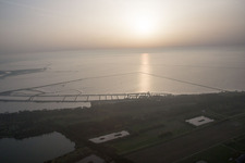 Photographie aérienne de Casalborsetti dans le département Émilie-Romagne, Italie