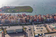 Chioggia dans le département Metropolitanstadt Venedig, Italie hors des airs
