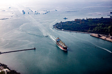 Vue aérienne de Santa Maria del Mare dans le département Vénétie, Italie
