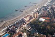Vue aérienne de Lido de Venise, Casino à Venezia dans le département Vénétie, Italie