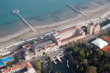 Vue aérienne de Lido de Venise, Casino à Venezia dans le département Vénétie, Italie
