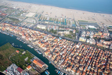 Vue aérienne de Chioggia dans le département Metropolitanstadt Venedig, Italie