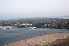 Vue aérienne de Isola Albarella dans le département Vénétie, Italie