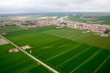 Vue aérienne de Goro dans le département Ferrara, Italie