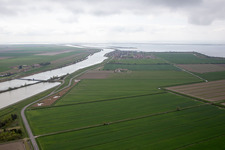 Vue aérienne de Gorino dans le département Vénétie, Italie