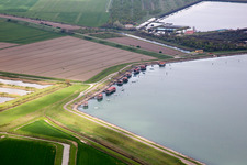 Vue aérienne de Porto Tolle dans le département Rovigo, Italie