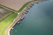Porto Tolle dans le département Rovigo, Italie vue d'en haut