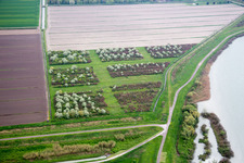 Vue aérienne de Pellestrina dans le département Vénétie, Italie
