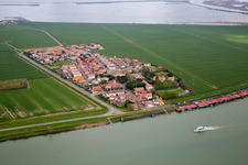 Vue aérienne de Pila dans le département Vénétie, Italie