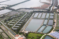Vue d'oiseau de Pila dans le département Vénétie, Italie