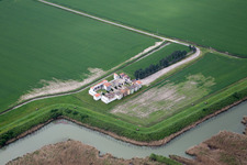 Vue aérienne de Ca' Zuliani dans le département Vénétie, Italie