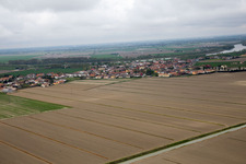 Vue aérienne de Scovetta dans le département Vénétie, Italie