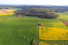 Vue aérienne de Aérodrome UL Burgebrach à le quartier Grasmannsdorf in Burgebrach dans le département Bavière, Allemagne
