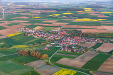 Vue aérienne de Quartier Zeilitzheim in Kolitzheim dans le département Bavière, Allemagne