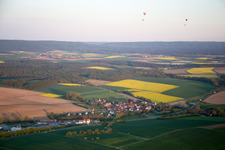 Vue aérienne de Quartier Neuses am Sand in Prichsenstadt dans le département Bavière, Allemagne