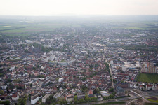 Worms dans le département Rhénanie-Palatinat, Allemagne vue d'en haut