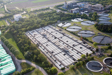 Vue aérienne de BASF à le quartier Mörsch in Frankenthal dans le département Rhénanie-Palatinat, Allemagne
