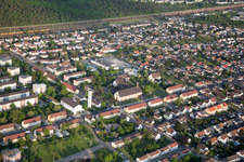 Quartier Schönau in Mannheim dans le département Bade-Wurtemberg, Allemagne hors des airs