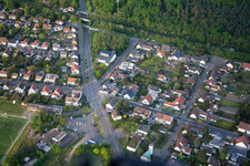 Vue aérienne de Quartier Sandhofen in Mannheim dans le département Bade-Wurtemberg, Allemagne