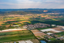 Vue aérienne de Quartier Hüttenfeld in Lampertheim dans le département Hesse, Allemagne