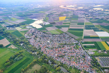 Photographie aérienne de Hamm am Rhein dans le département Rhénanie-Palatinat, Allemagne