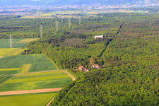 Photographie aérienne de Groß-Rohrheim dans le département Hesse, Allemagne