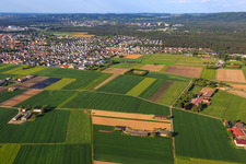 Vue aérienne de Pfungstadt dans le département Hesse, Allemagne