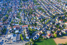 Vue oblique de Pfungstadt dans le département Hesse, Allemagne