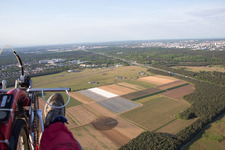 Vue aérienne de Griesheim, aérodrome d'August-Euler à le quartier August-Euler-Fluplatz in Darmstadt dans le département Hesse, Allemagne