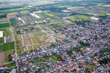 Vue aérienne de Nouvelle zone de développement Westring à Griesheim dans le département Hesse, Allemagne