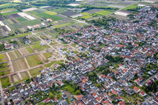 Vue aérienne de Nouvelle zone de développement Westring à Griesheim dans le département Hesse, Allemagne