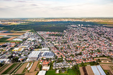 Vue aérienne de De l'ouest à Griesheim dans le département Hesse, Allemagne