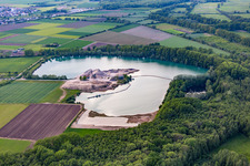Vue aérienne de Turner avec des sables à le quartier Wolfskehlen in Riedstadt dans le département Hesse, Allemagne