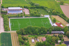 Vue aérienne de Terrain de sport à Dexheim dans le département Rhénanie-Palatinat, Allemagne