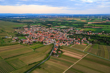 Vue oblique de Quartier Abenheim in Worms dans le département Rhénanie-Palatinat, Allemagne