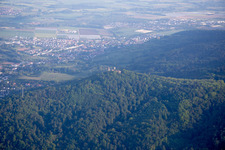 Vue aérienne de Verrouiller Auerbach à le quartier Auerbach in Bensheim dans le département Hesse, Allemagne