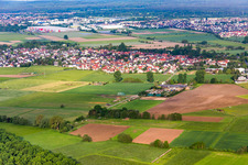 Vue aérienne de De l'ouest à le quartier Altheim in Münster dans le département Hesse, Allemagne