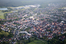 Vue aérienne de Babenhausen dans le département Hesse, Allemagne