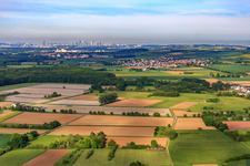 Vue oblique de Bruchköbel dans le département Hesse, Allemagne