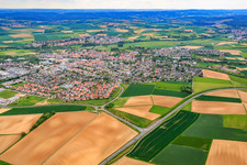 Vue oblique de Reinheim dans le département Hesse, Allemagne
